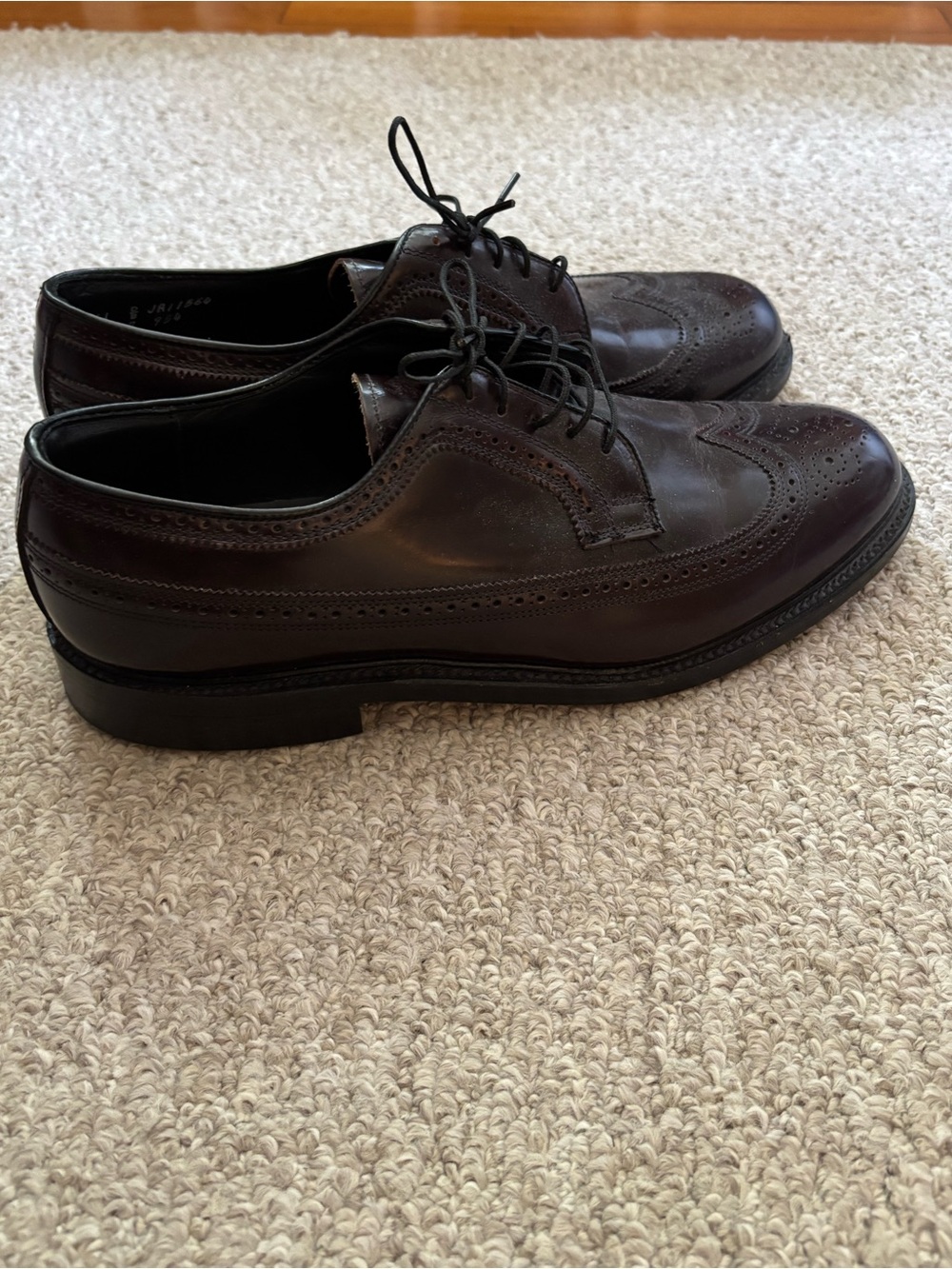 Keith Highlanders Men's Leather Wingtip Oxfords in Dark Brown